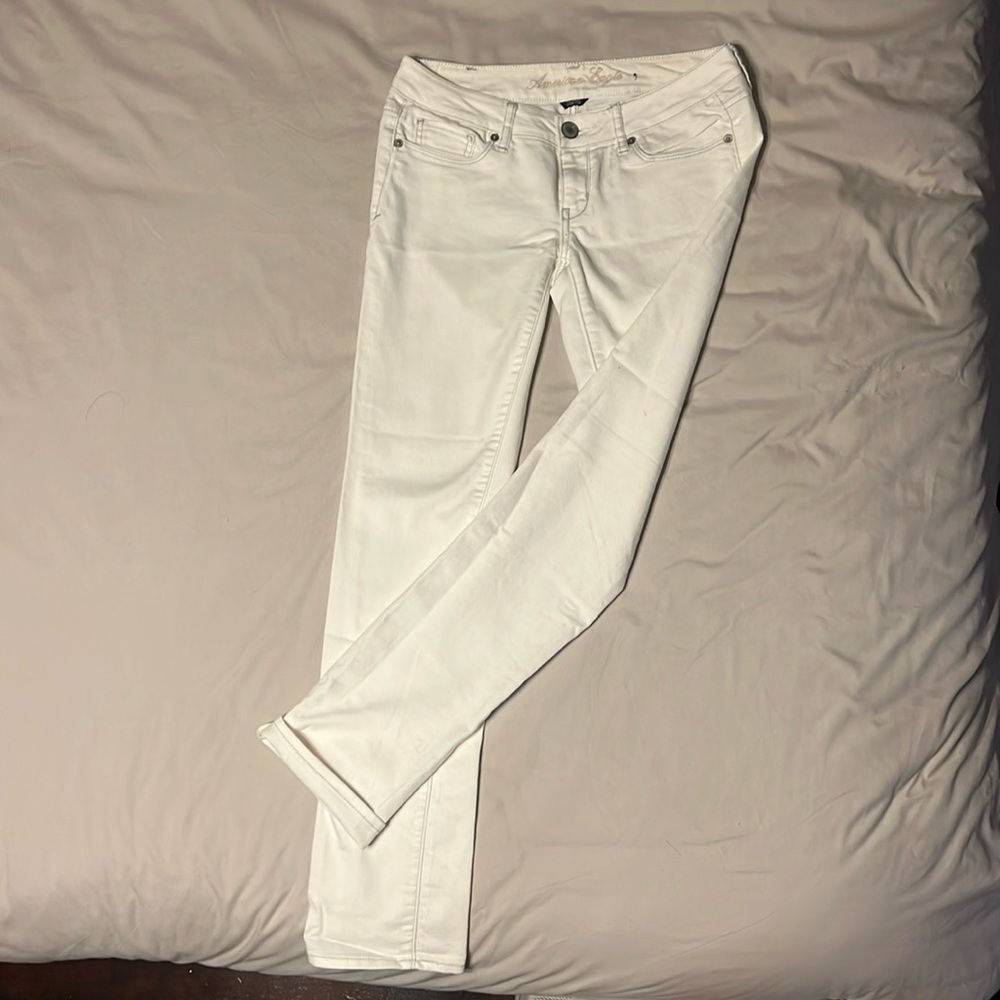 American eagle white skinny jeans